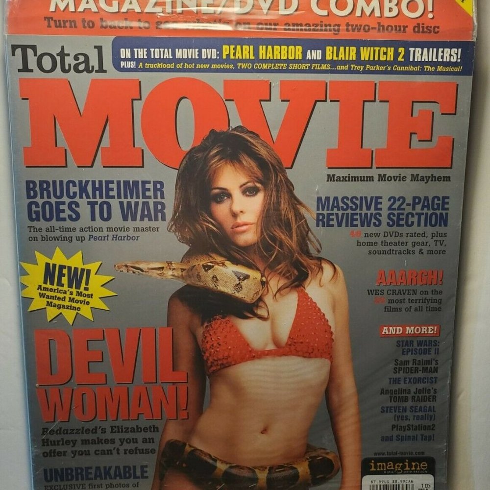 Total Movie Mayhem Magazine 2000 Elizabeth Hurley BRAND NEW SEALED 130 min.DVD